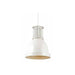 TINTO - Modern Industrial Style 1 Light White Aluminium Pendant Florentino