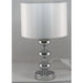 TABLE - Stunning Polished Chrome Base 3 Stage Table Lamp With White Shade Toongabbie