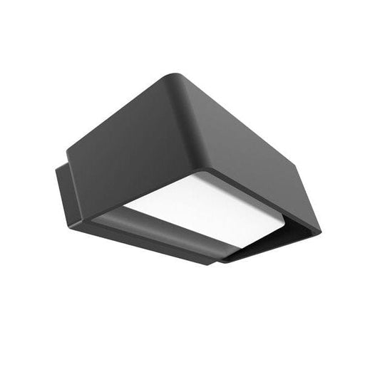 TOPA - Modern Dark Grey Rectangular 13W Warm White LED Exterior Wall Light - IP65 CLA
