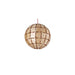 TORINO - Small Modern 1 Light Wood Veneer Laser Cut Ball Pendant - 400mm Florentino