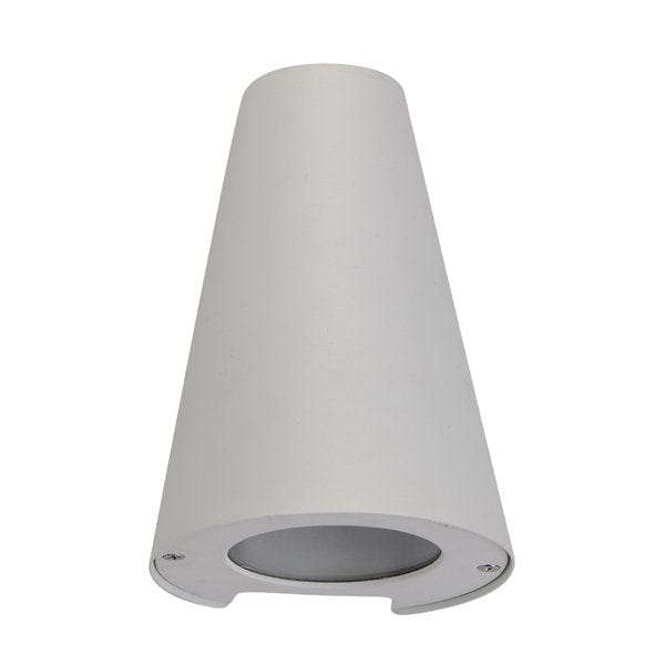 TORQUE -White Die Cast Aluminium Cone Shape Exterior Wall Light - IP44 CLA