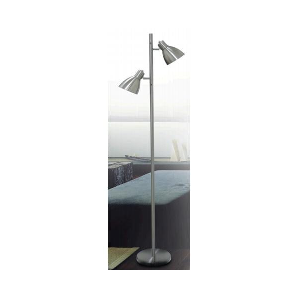 TORRES - Nickel 2 Light Adjustable Floor Lamp Telbix