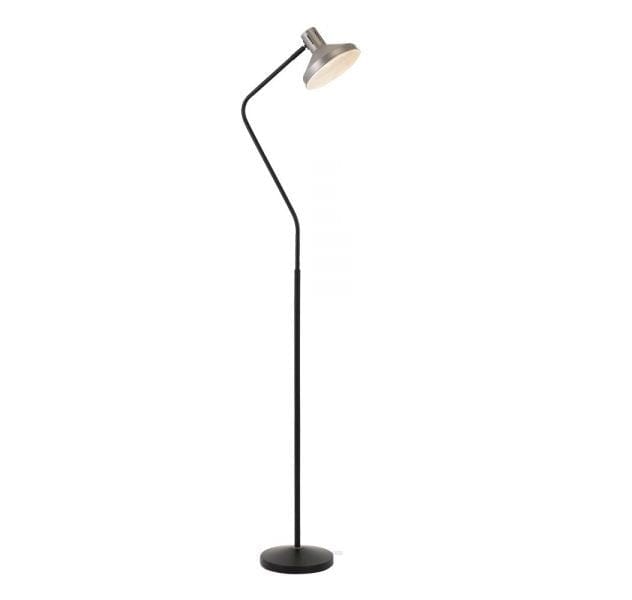 TREVI - Modern Black & Nickel 1 Light Floor Lamp-telbix TREVI FL-BKNK