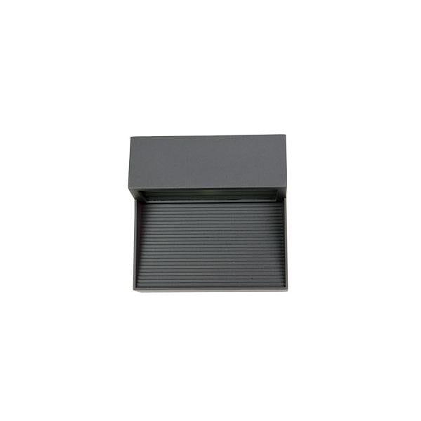 VARGO - GRAPHITE GREY Square Powder Coated Exterior 6W Cool White Surface Mounted Exterior Wall Light - IP54 Oriel