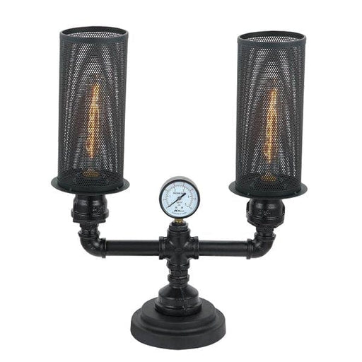 VENETO - Decorative Black Mesh 2 Light Table Lamp CLA