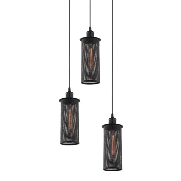 VENETO - Decorative Black Mesh 3 Light Pendant CLA