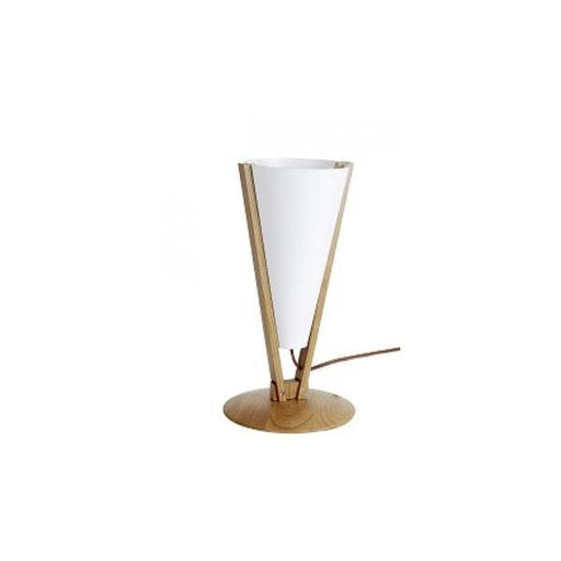 VICENZA - Modern 1 Light Timber Table Lamp With White Shade Florentino