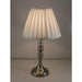 VICTORIA - Satin Chrome 1 Light Table Lamp With Pleated Shade Toongabbie