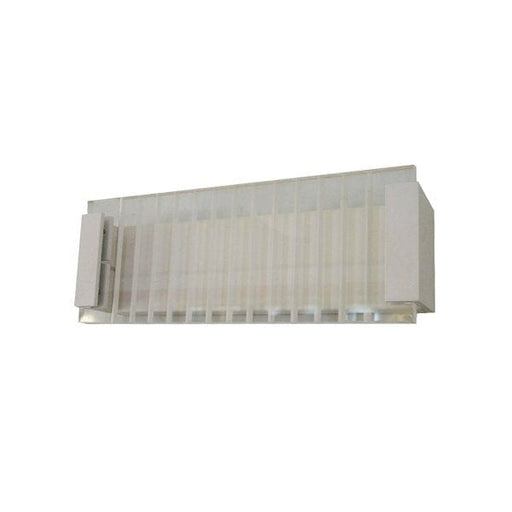 VIENNA - Modern Rectangular White 12W Warm White LED Interior Wall Light With Acrylic Ribbed Diffuser CLA