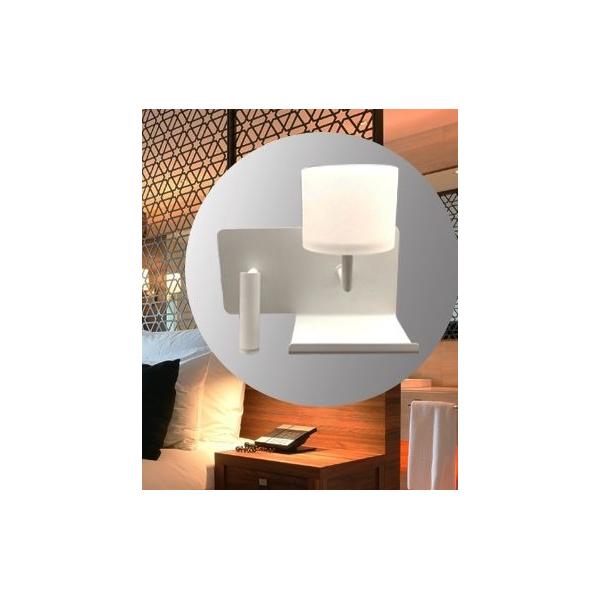 VIGOR - Modern Matt White 3W + 6W Warm White Right Side LED Wall Reading Light Featruring USB Charger CLA