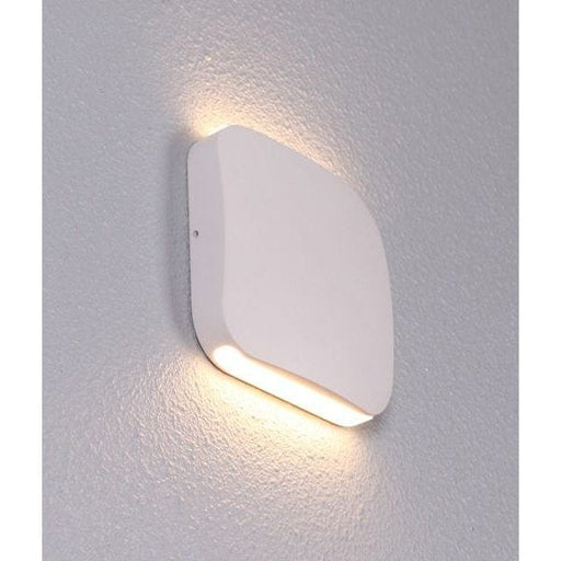 VOX - Modern White Aluminium Square Slim 9W Warm White Exterior Up/Down Wall Light - IP54 CLA