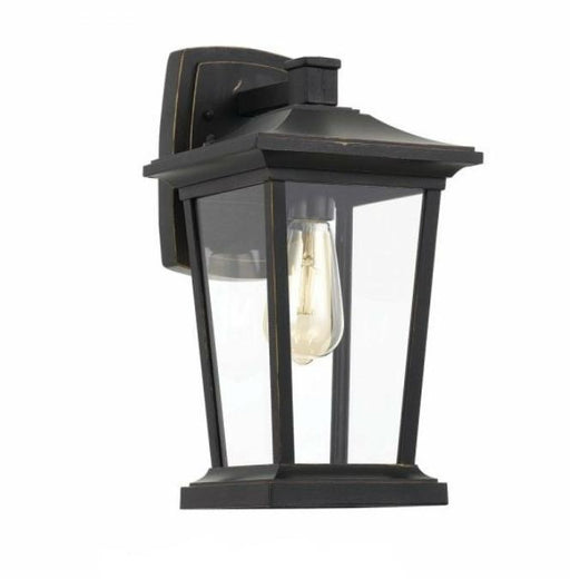Square Black Exterior Coach Wall Light With Clear Lens - Walton